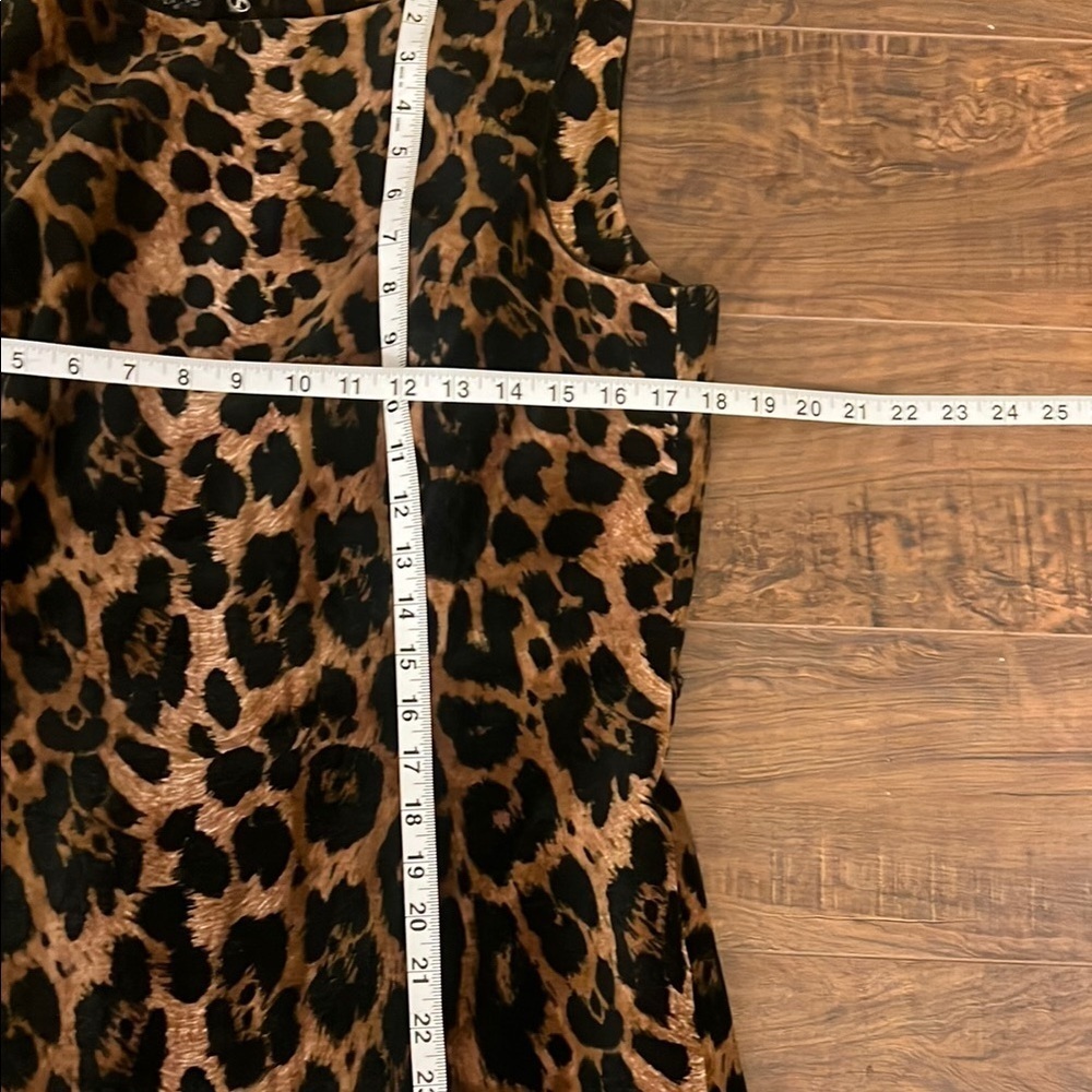 Talbots 100% Cotton Black and Brown Midi Dress, Sz. 12P - Picture 10 of 11